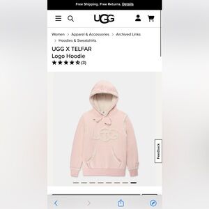 EUC UGG x TELFAR hoodie